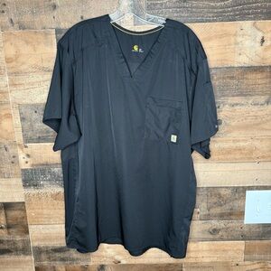 Carhartt Force Women's Scrub Top Black Size 2XL Pockets